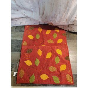 Fall harvest Autumn leaves leaf table placemat decor set